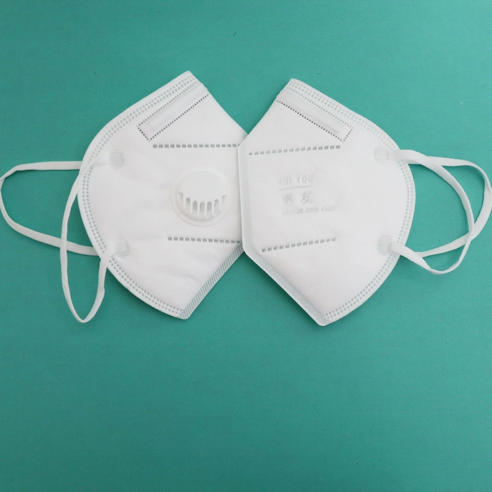 Kn95 (N95 or FFP2) Face Mask with a Breathing Valve Disposable Dust Filter Mask Melt Blown Cloth