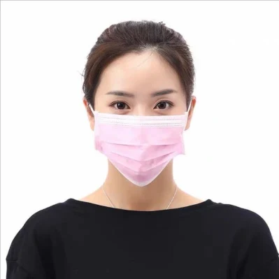 Disposable Mask Pink Three-Layer Non-Woven Fabric Meltblown Cloth Mask