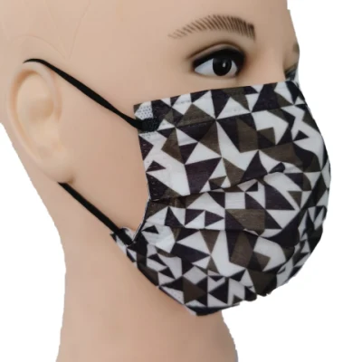 New Designer Custom Black Daily Use 3ply Meltblown Cloth Mask Facemask Cartoon Outdoor Breathable Disposable Face Mask